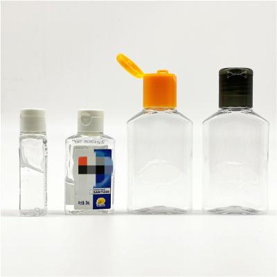 China BEAUTY PACKING fast shipping! ! 30ml Clear Plastic Bottle Sterilizer Hand Sanitizer Bottle 60ml With Flip Cap for sale