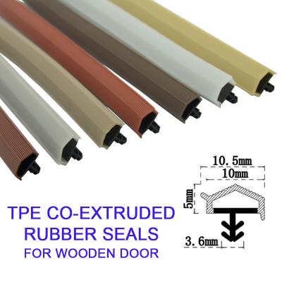 China High Resilience TPE Co-Extruded Wooden Door Seal Strip Weather Sealing Strips for sale