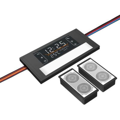 China LCD screen display time-temperature speakers six buttons touch switch sensors for smart mirror 95.2mm x 44.5mm for sale