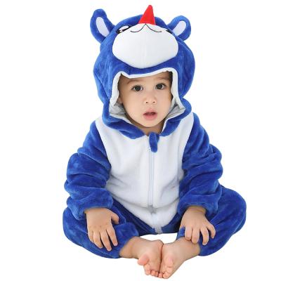 China Eco-friendly Toddler Breathable Newborn Baby Clothes Flannel Baby Animal Print Baby Overalls for sale