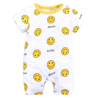 China 2021 100% cotton 100% cotton fashion summer pattern babies clothes infant short sleeve romper for sale