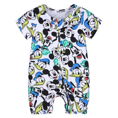 China 2021 Wholesale High Quality Newborn Baby Cotton Shorts Sleeve Organic 100% Summer Clothes Romper for sale