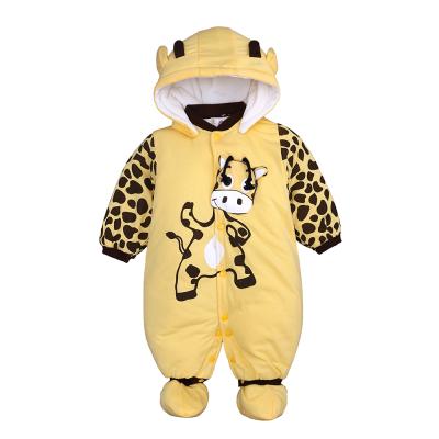 China Wholesale Breathable Eco-friendly Newborn Baby Clothes Toddler Cotton Cute Animals Baby Winter Romper Infant Jumpsuit for sale