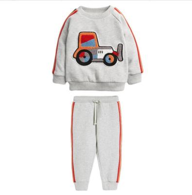 China Breathable Toddler Boys Winter Tracksuit Cartoon Design 2PCS Set for sale