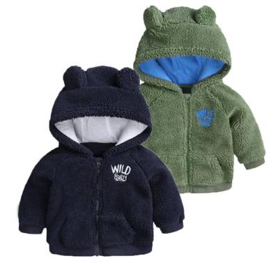 China Hotsale Baby Boy Breathable Outfit Clothes Toddler Cute Coat Berber Fleece Jacket With Hoodie For Winter for sale