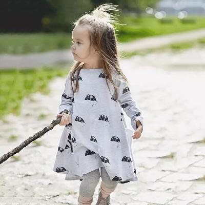 China New Style Breathable Child Printing Wholesale Dress Boutique Clothing Baby Cotton Dresses for sale