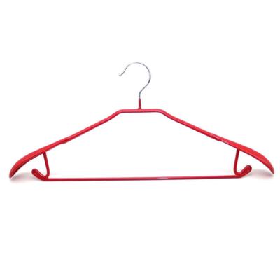 China Wide Shoulder Metal Hanger With Wide Shoulder Clothing Hangers PVC Coated Hanger for sale