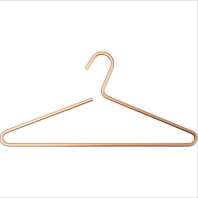 China 0.8CM Display Hanger Gold Metal Aluminum Coat Hanger For Suit for sale