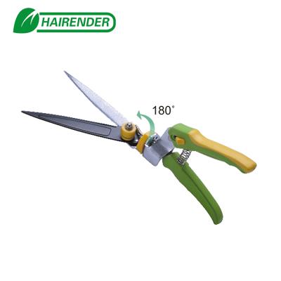 China Metal 180 Degree Rotate Double Color Garden Grass Shear Grass Scissors for sale