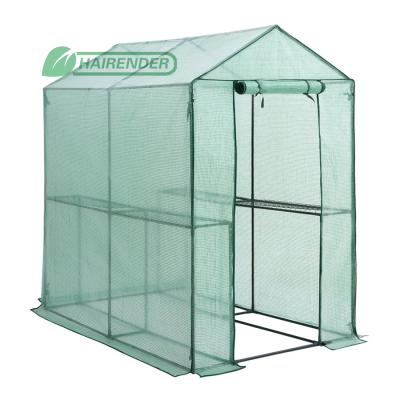 China Easily Assembled PE Mesh Cover Greenhouse Walk In Greenhouse Tent Greenhouse for sale