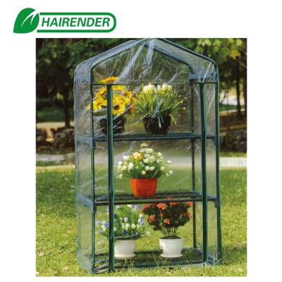 China Easily Assembled Replaceable Indoor 3 Tier PVC Mini Green House for sale