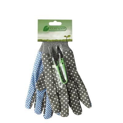 China Anti-impact PVC Dotted Garden Claw Gloves Cotton Work With Tip for sale