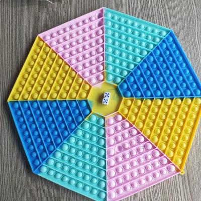 China 2021 New Super Large Sensory Silicone Extra Large Square Octagon 45cm Jumping Person Chess Board Toy for sale