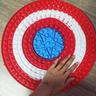 China Super Large Square 40cm Circle Star Shield Shape Pop Up Shield Busy Person Push Bubble Toy for sale