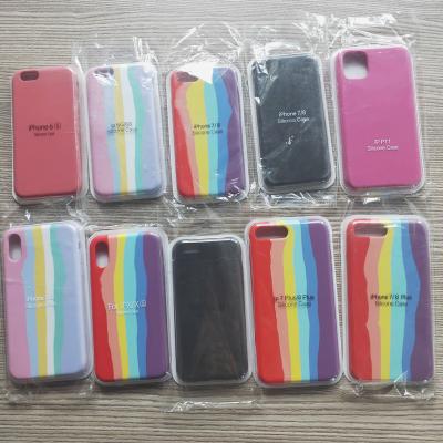 China Shockproof have stock 30 colors for Iphone 6G, 6S, Iphone 7, 8 silicone case, for Iphone 7 plus, 8 plus silicone bumper cover for sale