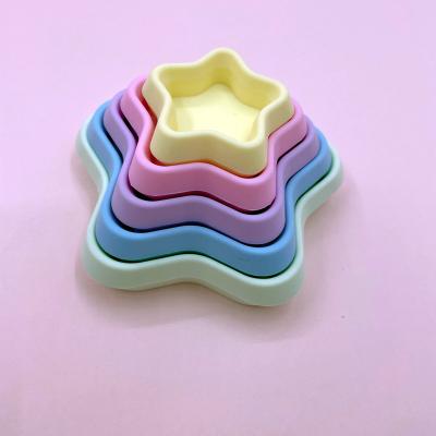 China Silicone Stacking Toy Silicone Star Stacking Toy for Baby for sale