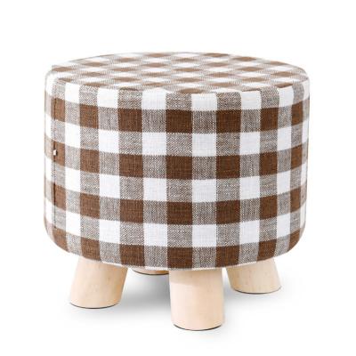 China Adult Stool Counter Stool Wood (Other) Nordic Mini Adjustable Living Room Fabric for sale