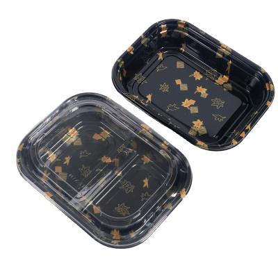 China Black Food Trays Disposable Thickened Frozen Disposable Inner Packaging Pads Custom PET Fruit Trays for sale