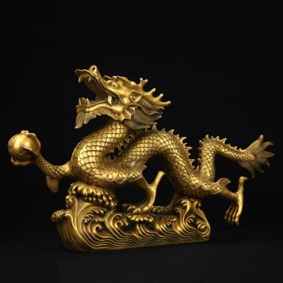 China Life Size Chinese Dragon Statues Feng Shui Gold Chinese Dragon from China Fengshui Wholesale Items for sale