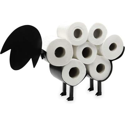 China Metal Modern Toilet Novelty Sheep Accessory Standing Toilet Paper Holder For Bathroom for sale