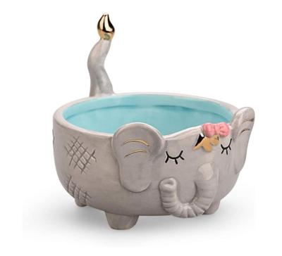 China Homr Deoration Durable Ceramic Jewelry Bowl,Animal Shaper-Elephant,Decorative Jewelry Bowl Organizer for Keys,Watch,Ring,Earring,Bracelet for sale