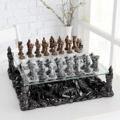 China Indian Renaissance Knight Recreational Classic Chess Strategy Game Set for sale