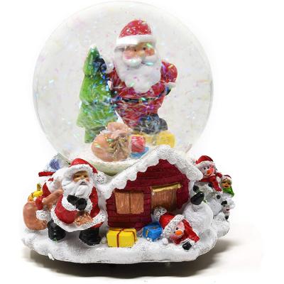 China Musical Dome Water Globes Santa Snowman Winter Tree Glitter Africa Christmas Snow Globe Decoration for sale