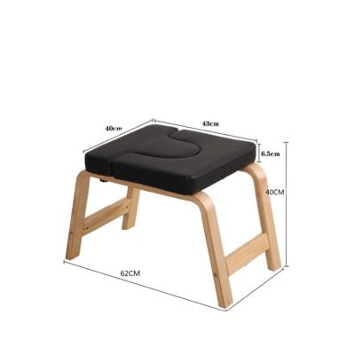 China Durable High Quality Wooden Fitness Yoga Bench Headstand Chair Stool for sale