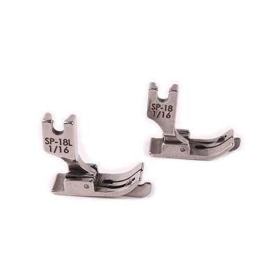 China SP-18 SP-18L Unilateral Steel Guide Edge Right to Left Foot Retail Presser Foot for Single Needle Lockstitch for sale