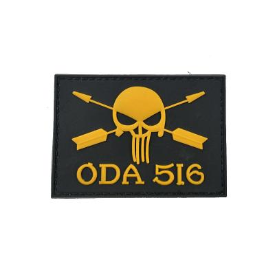 China wholesale 3D 3D PVC USA Marine Corps Velcro Devgru Nswdg Oda 516 Spartan Tactical Badge Pirate Flag Skull Knife Badge for sale