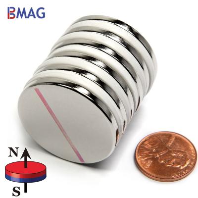 China Industrial Magnet Super Strong N52 Neodymium Magnet Nickel Coating Disc Neodymium Magnet for sale