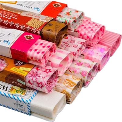 China Food Wrapping Hamburger Tissue Paper Food Grade Non-Toxic Greaseproof Ink Printing Wax Food Wrapping Paper for sale