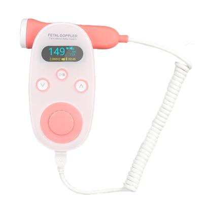 China Hot Plastic Homecare Pregnant Women Baby Heartbeat Fetal Doppler Monitor for sale