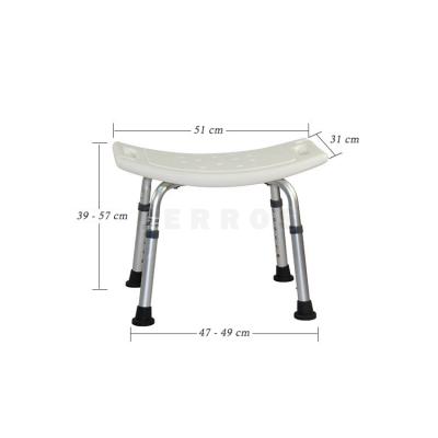 China Aluminum Alloy + Plastic Adjustable Slip Resistant Shower Seat Waterproof Helix Shaped Stool for Elderly and Adults for sale