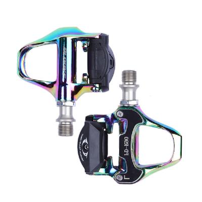 China BLOOKE Aluminum Alloy Rainbow Self Lock Bicycle Multicolor Electroplating Sealed Gear Pedal Ultralight Waterproof and Dustproof Pedal for sale