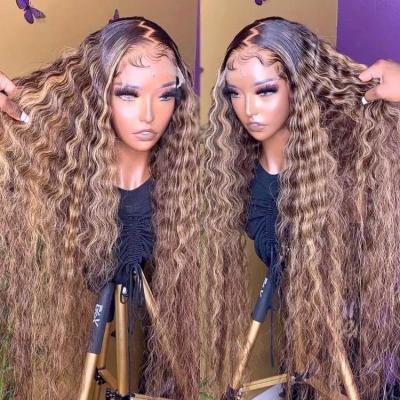 China Unprocessed Brazilian Remy Human Hair Lace Front Wigs Highlight Curly Virgin Piano Body Wave Glueless Color Full Hd Full Lace Wigs Wholesale for sale