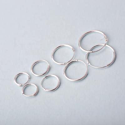 China CLASSIC Light Jewelry 2021 Trendy S925 Sterling Silver Round Vintage Earring Chunky Big Circle Drop Hoop Fashion Jewelry for sale