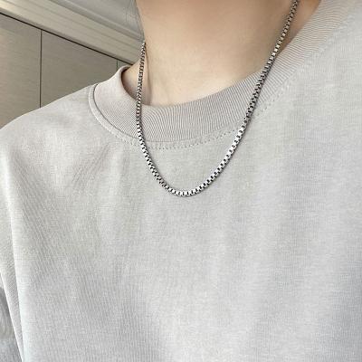 China CLASSIC Light New Arrival Sterling Silver Jewelry Necklace 925 Silver Men's Jewelry Box Chain Necklace for sale