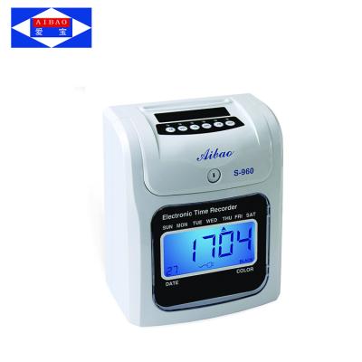 China Employee Card Punch Time Tracking Attendance Machine 188*86 mm for sale