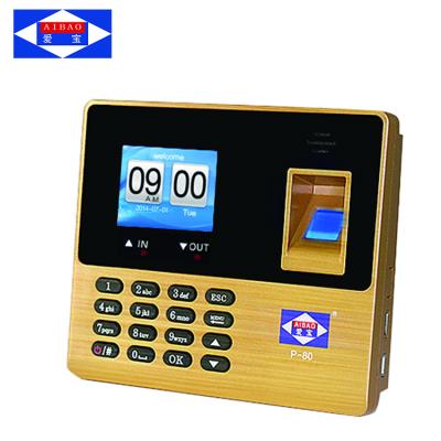 China fingerprint scanner check in and verify time attendance machine 1024 pcs for sale