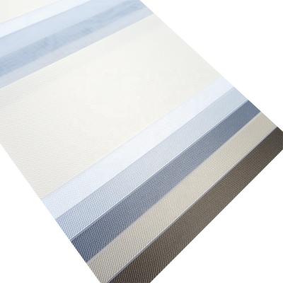 China Wholesale Custom Minimalist Rainbow Polyester Textile White Dual Day Night Blind Combi Roller Shades Blackout Window Zebra Fabric for sale