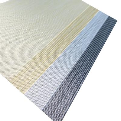 China Factory Wholesale Modern Minimalist Horizontal Pattern Roll Zebra Blackout Fabric Flat Backout Roller Shade Fabric for sale