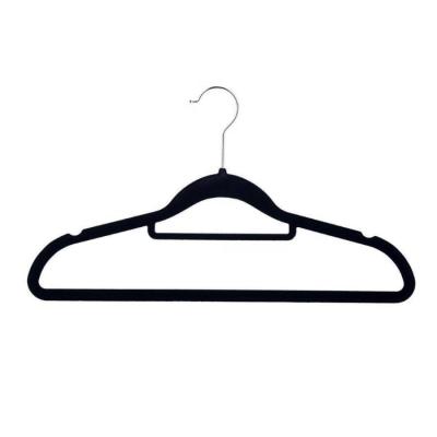 China Hot Selling Transitional Anti-Slip 360 Degree Swivel Hook Short Coat Hanger Clothes Velvet Hangers for sale