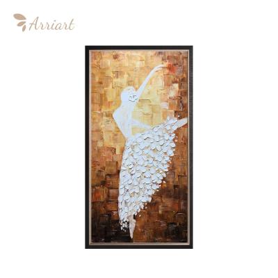 China Modern Popular Modern Abstract Ballet Dancer Oil Paintings On Handmade Home Canvas Wall Decoration for sale