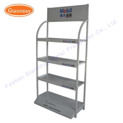 China Car Shop Engine Shelf Stand Lubricating Oil Display Rack for sale