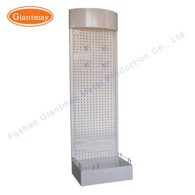 China Pegboard Stand Hanging Hooks Floor Tools Metal Rack Display for sale