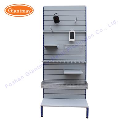 China Professional Hat Helmet Retail Shop Stand Racks Slatwall Cap Display for sale