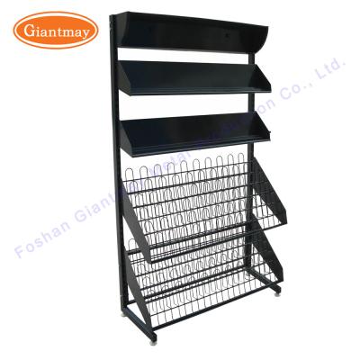 China Catalogue Display Stand Wire Mesh Metal Magazine Shelf for sale