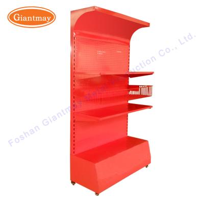 China Shop Goods Racks Floor Stand with Baskets Metal Display for sale