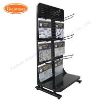 China Hanging Hooks Tile Rack Mosaic Shop Metal Display Stand for sale